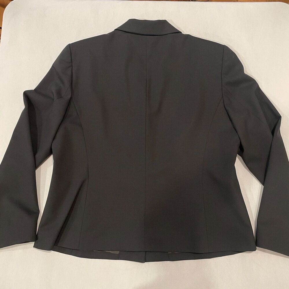 ~ Pendleton Blazer Black Stretch Wool 12p* No Tag Portland OR Vtg Lapel Pocket - Picture 11 of 15
